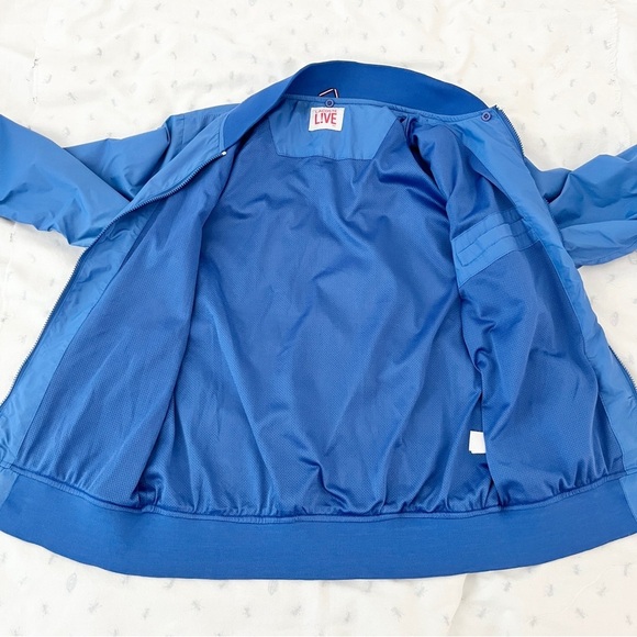 Lacoste Live Retro Y2K Style Zip-Up Sports Track Jacket- Blue, Men's Large - Picture 7 of 10